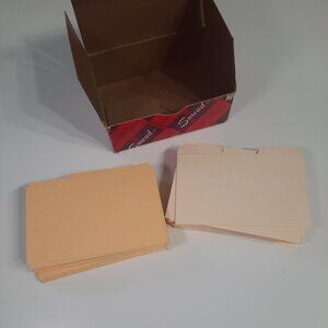 VTG Smead 5x3 Index Card Guides Third Cut USA Buff & Ivory 100+ Qty
